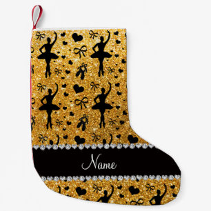 Petite Chaussette De Noël Nom personnalisé ballerines de parties scintillant