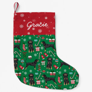 Petite Chaussette De Noël Nom personnalisé de Noël de chien de Coonhdog