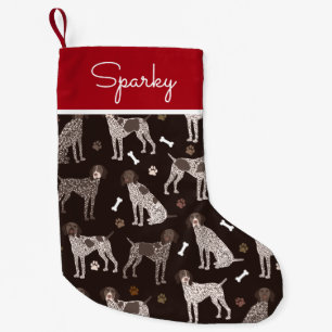 Petite Chaussette De Noël Nom personnalisé du chien pointeur germanique