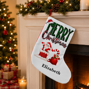 Petite Chaussette De Noël Nom personnalisé Joyeux Noël Père Noël