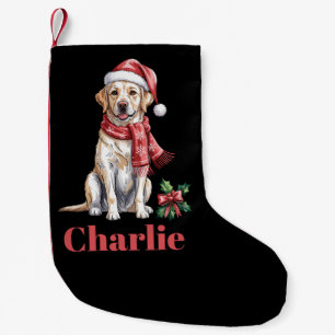 Petite Chaussette De Noël Nom personnalisé Labrador Retriever Noël