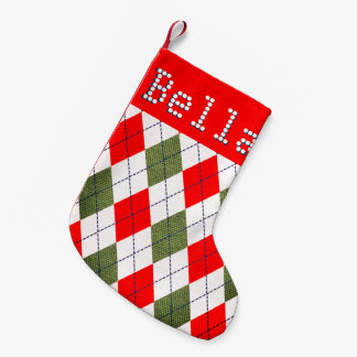 Petite Chaussette De Noël Nom personnalisé Motif Red Ugly Sweater