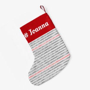 Petite Chaussette De Noël Nom personnalisé Stockage binaire de l'informatiq