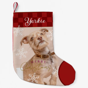 Petite Chaussette De Noël Nom photo personnalisé Stockage de Noël