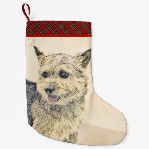Petite Chaussette De Noël Norwich Terrier Peinture - Cute Original Chien Art