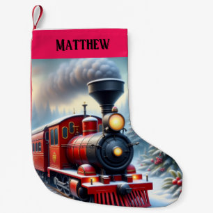 Petite Chaussette De Noël Nostalgic Train rouge Noël Stocking