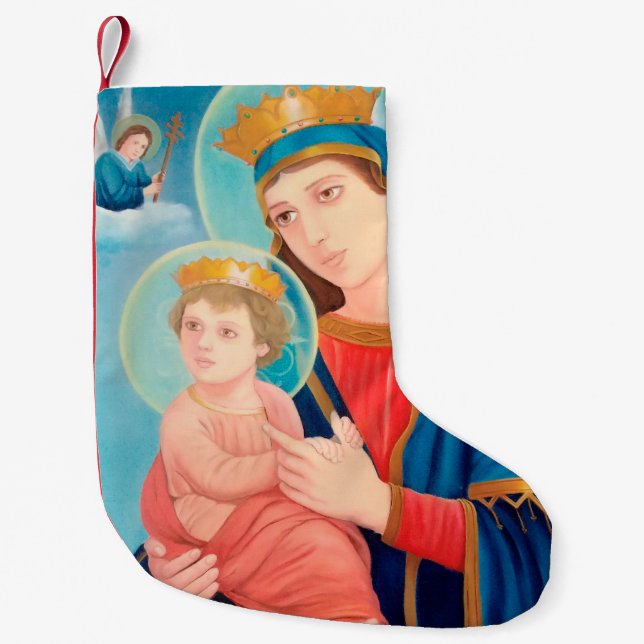 Petite Chaussette De Noël Notre-Dame de Perpétuel aide catholique (Devant)
