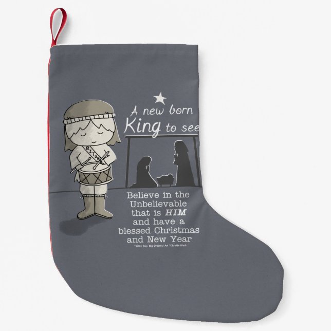 Petite Chaussette De Noël Nouvel enfant roi (Devant)