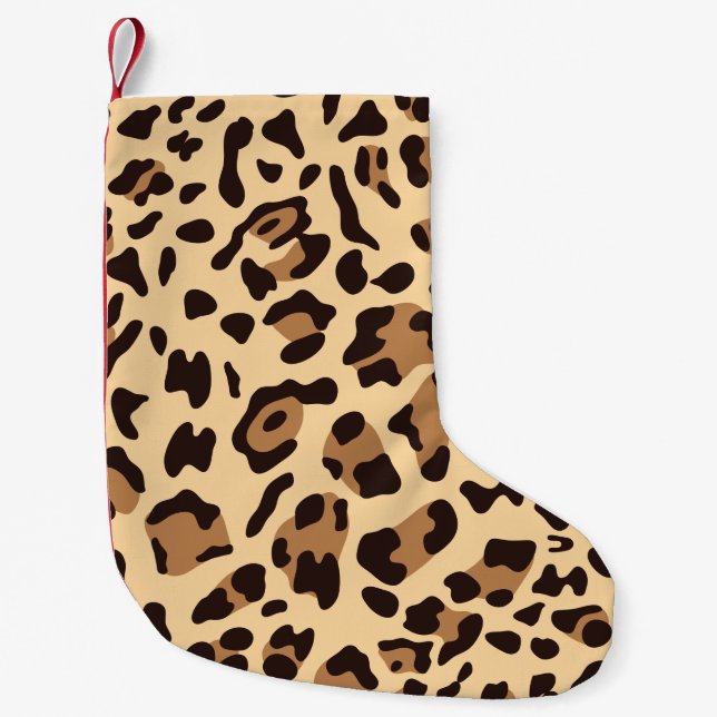 Petite Chaussette De Noël Nouvelle texture de léopard 6 (Devant)