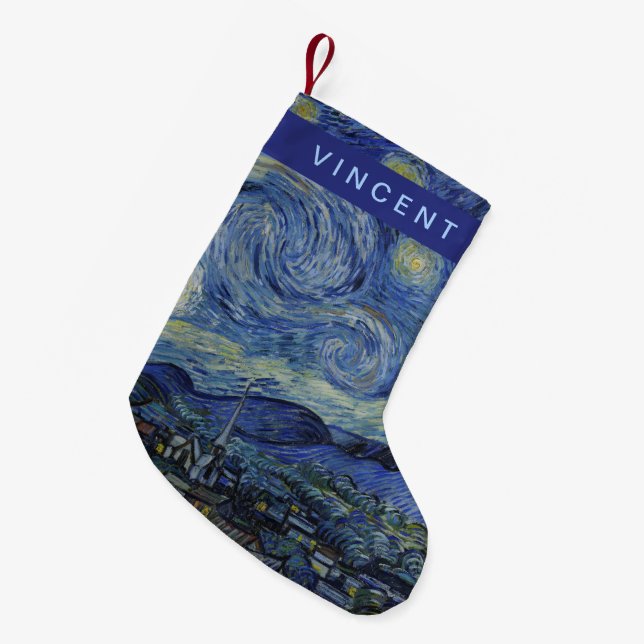 Petite Chaussette De Noël Nuit étoilée Vincent van Gogh (Devant (Accrochage))