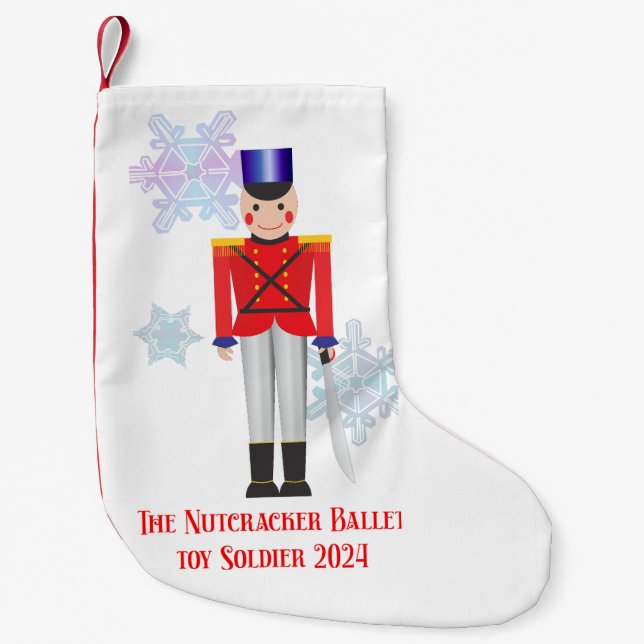 Petite Chaussette De Noël Nutcracker Jouet Soldat Noël Stocker (Devant)