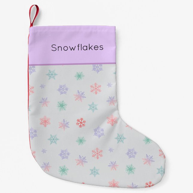 Petite Chaussette De Noël Nutcracker Pastel Snowflake Motif (Devant)