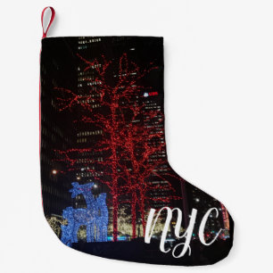 Petite Chaussette De Noël NYC New York Feux de Noël Arbres de rennes