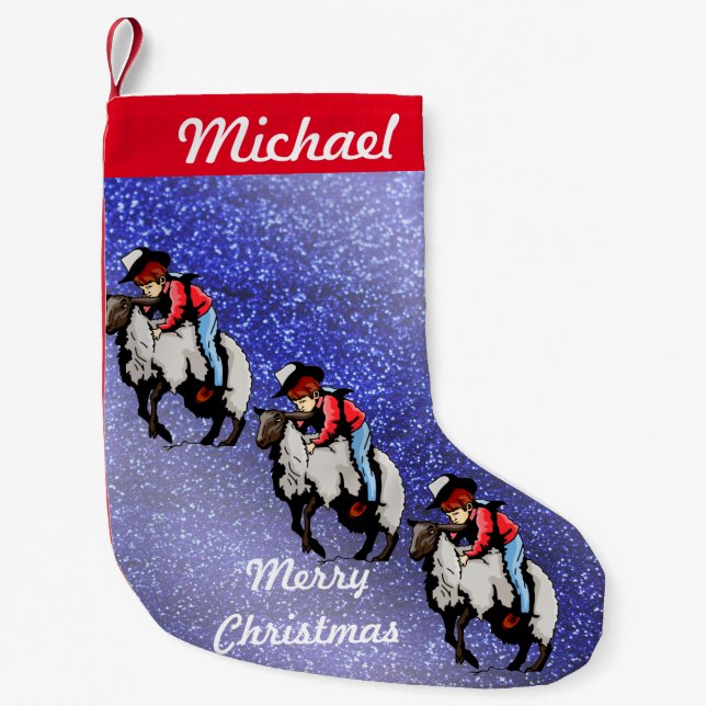 Petite Chaussette De Noël Occidental Christmas Stocking Kid Mutton Buston (Devant)