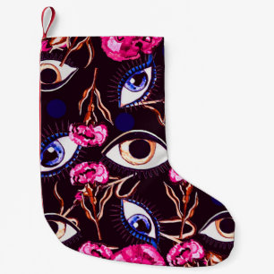 Petite Chaussette De Noël Oeil de montagne. Motif Abstrait