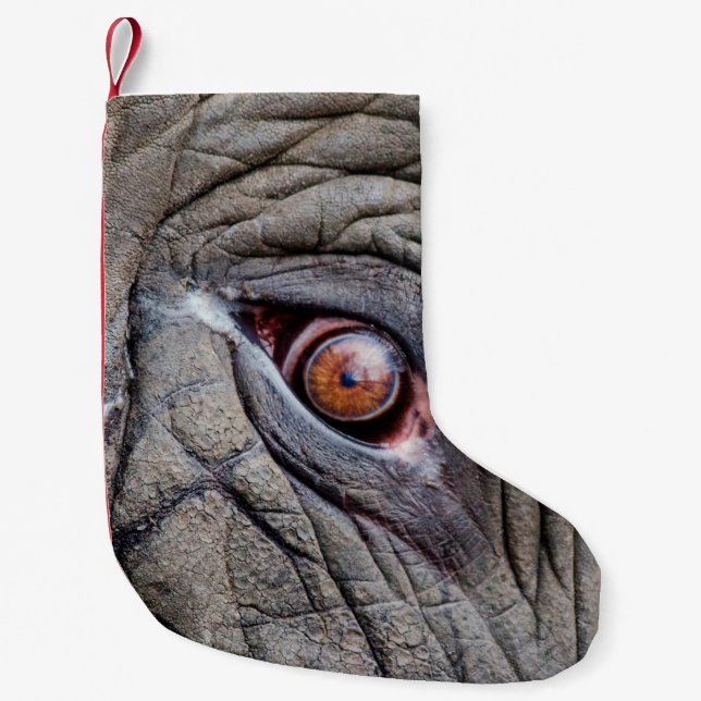 Petite Chaussette De Noël Oeil d'éléphant animal proche (Devant)