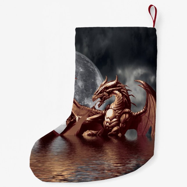 Petite Chaussette De Noël Oeuvre d'Imaginaire Dragon & Lune (Dos)