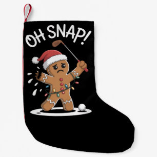Petite Chaussette De Noël Oh Snap Bonhomme en pain d'épices golfeur Golf Noë
