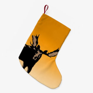 Petite Chaussette De Noël Oie au coucher du soleil - Art original de la faun