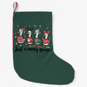 Petite Chaussette De Noël Oie de Noël Drôle Juste une oie joyeuse Noël