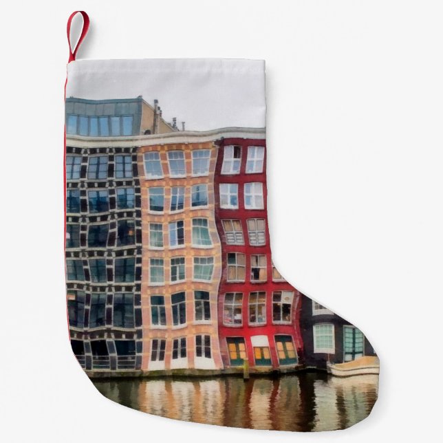 Petite Chaussette De Noël Oil painting. Acrylic artwork. Watercolor drawing. (Devant)