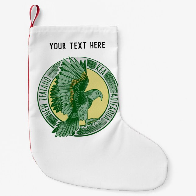 Petite Chaussette De Noël Oiseau de Kea NZ (Devant)