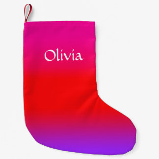 Petite Chaussette De Noël Ombre rouge violet magenta Festive