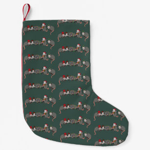 Petite Chaussette De Noël Opossum Noël Animaux Sauvages Mignons Drôle Xmas