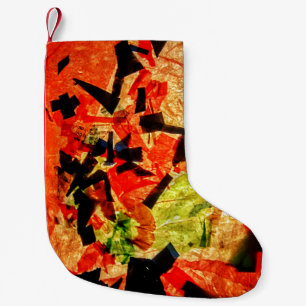 Petite Chaussette De Noël orange automne noël bas, Orange abstrait