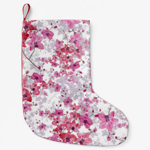 Petite Chaussette De Noël Orchidée : beauté rouge singulière.