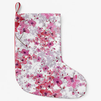 Petite Chaussette De Noël Orchidée : beauté rouge singulière.
