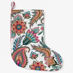 Petite Chaussette De Noël Oriental Paisley : Vintage Floral sans joint