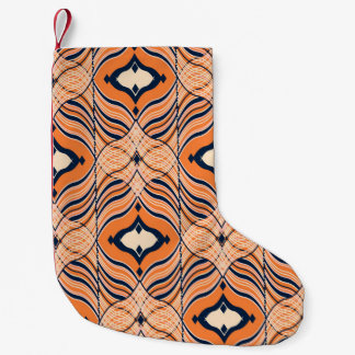 Petite Chaussette De Noël Oriental Seamless : Ornement orange noir