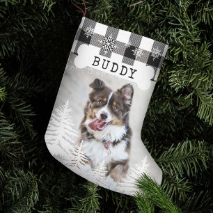 Petite Chaussette De Noël Os Photo d'animaux de compagnie en forme d'os de c