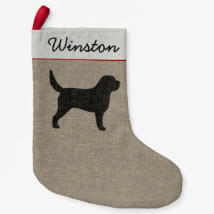 Petite Chaussette De Noël Otterhound Chien Silhouette Fête Personnalisée