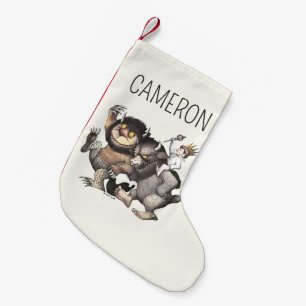 Petite Chaussette De Noël Où les bêtes sauvages   Ajoutez votre nom