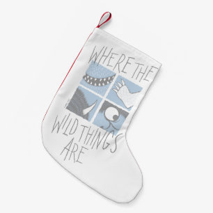 Petite Chaussette De Noël Où sont les bêtes sauvages   Graphique carré