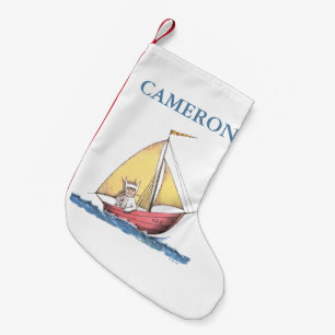 Petite Chaussette De Noël Où sont les monstres   Ajoutez votre nom