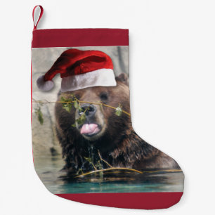Petite Chaussette De Noël Ours Brown Noël