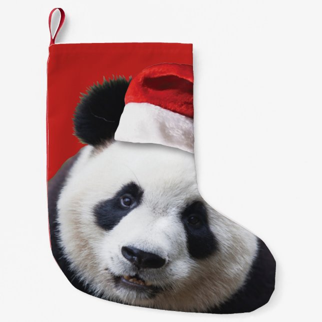 Petite Chaussette De Noël Ours du Père Noël Panda (Devant)