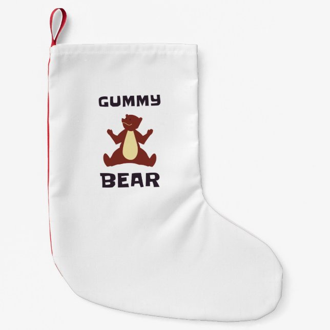 Petite Chaussette De Noël Ours gommé (Devant)