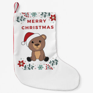 Petite Chaussette De Noël Ours Joyeux Noël Animaux d'hiver Ours