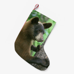 Petite Chaussette De Noël Ours noir dans les bois