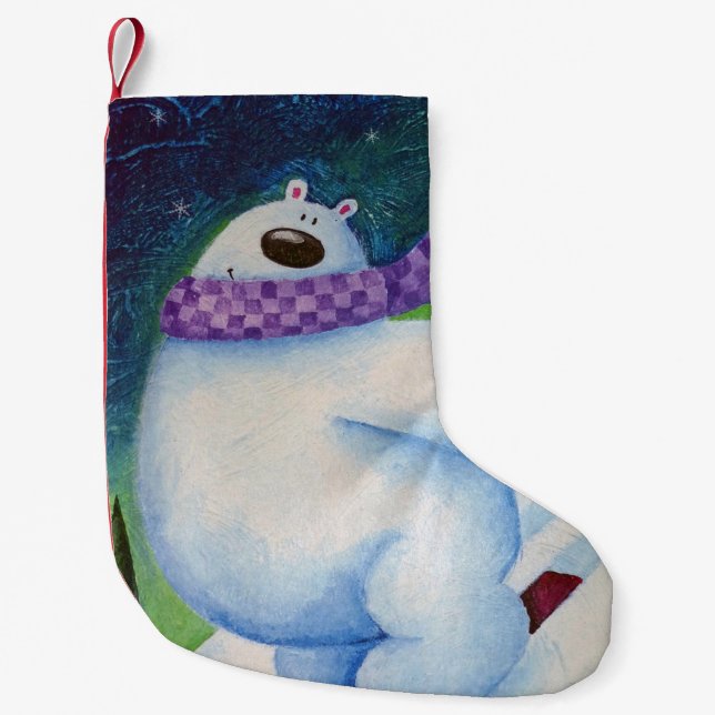 Petite Chaussette De Noël Ours polaire (Devant)
