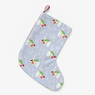 Petite Chaussette De Noël ours polaire amusant père Noël