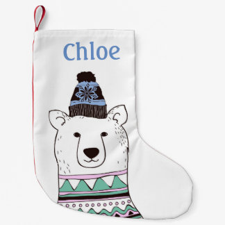 Petite Chaussette De Noël Ours polaire Noël Stocker