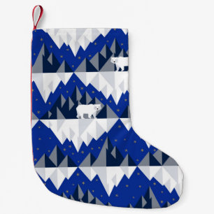 Petite Chaussette De Noël Ours polaire sur Iceberg Motif sans couture.