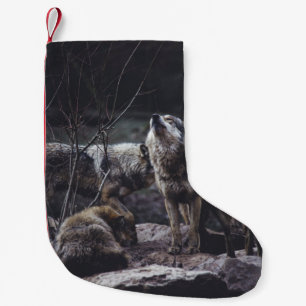 PETITE CHAUSSETTE DE NOËL PACK DE LOUPS EN FORMATION ROCK