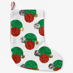 Petite Chaussette De Noël paillettes noël points xmas stockage