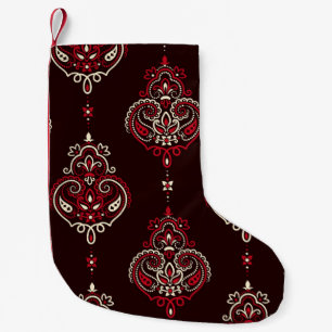 Petite Chaussette De Noël Paisley Bandana : Boho Vintage Print.